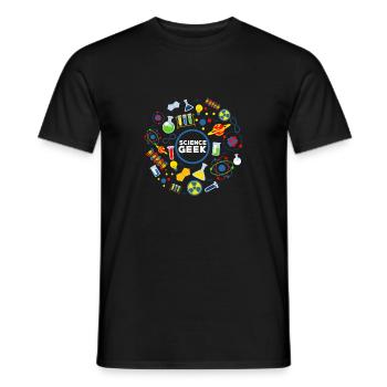 Science geek - T-shirt homme - noir - Devant - AI Model Male 178 light (178cm)