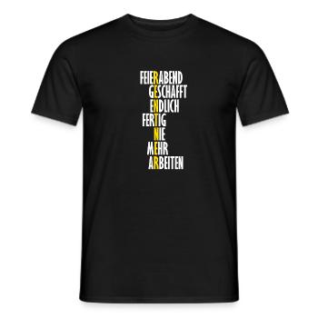 Pension Rente lustiges Geschenk Weihnachten - Männer T-Shirt - Schwarz - Vorne - AI Model Male 178 light (178cm)