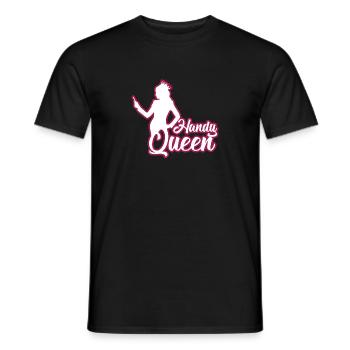 MOBILE PHONE QUEEN - Men's T-Shirt - black - Front - AI Model Male 178 light (178cm)