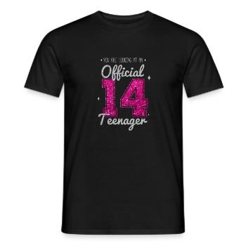 TEENAGER 14 ans 2006 14e cadeau d'anniversaire - T-shirt homme - noir - Devant - AI Model Male 178 light (178cm)