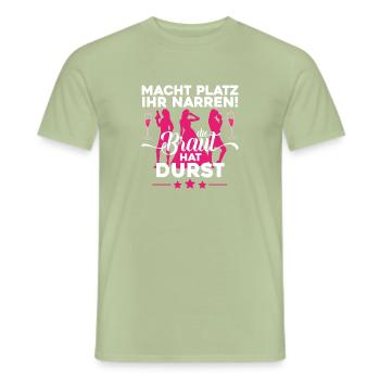 Junggesellinnenabschied Team Braut Geschenk - Männer T-Shirt - Sage - Vorne - AI Model Male 178 light (178cm)