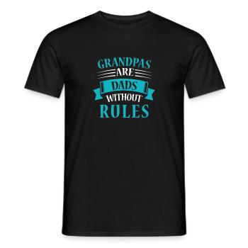 Grand-père mamie grands-parents petit-fils petite-fille enfants - T-shirt homme - noir - Devant - AI Model Male 178 light (178cm)