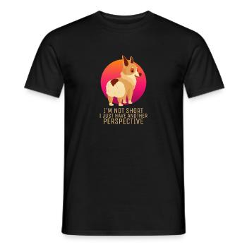 Rassen von Corgis - Hund Welsh Corgi Lustig Welpe - Männer T-Shirt - Schwarz - Vorne - AI Model Male 178 light (178cm)
