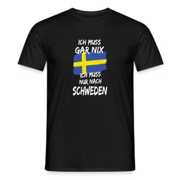 Schweden Urlaub Spruch Geschenkidee - Männer T-Shirt - Schwarz - Vorne - AI Model Male 178 light (178cm)
