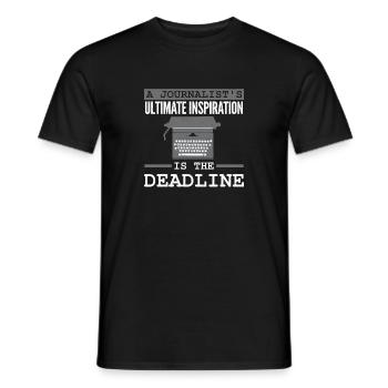 journaliste - T-shirt homme - noir - Devant - AI Model Male 178 light (178cm)