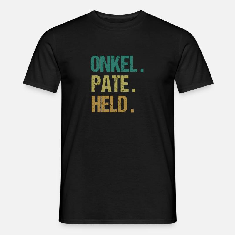 Onkel Pate Held Patenonkel Geschenk - Männer T-Shirt - Schwarz
