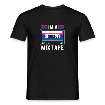 Je suis un Mixtape Bisexuel Bi Fier Mois Homme Femme - T-shirt homme - noir - Devant - AI Model Male 178 light (178cm)