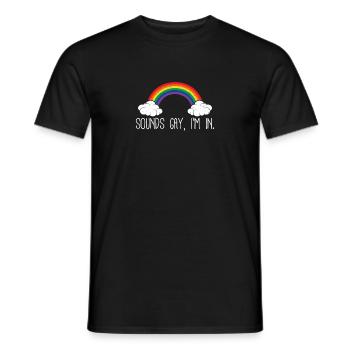 Sons drôles Gay je suis chez LGBT CSD Gay Pride - T-shirt homme - noir - Devant - AI Model Male 178 light (178cm)