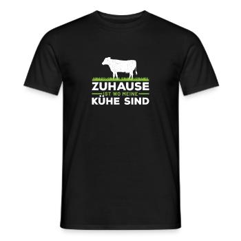 Vache fermier tracteur vache dame homme M. proverbes - T-shirt homme - noir - Devant - AI Model Male 178 light (178cm)