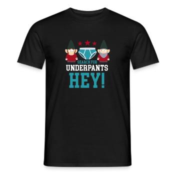 A la recherche d’underpants ! - T-shirt homme - noir - Devant - AI Model Male 178 light (178cm)