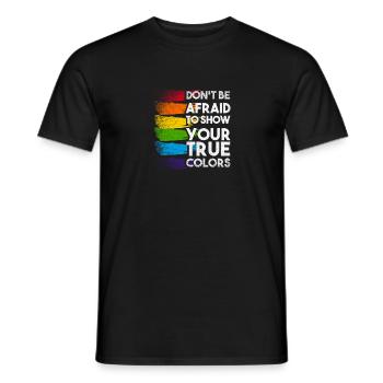 Pride CSD Parade LGBT Love Homo Gay Lesbian - Men's T-Shirt - black - Front - AI Model Male 178 light (178cm)