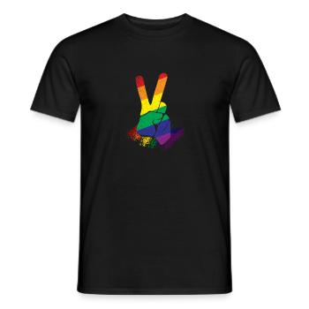 Pride CSD Parade LGBT Love Homo Gay Lesbian - Men's T-Shirt - black - Front - AI Model Male 178 light (178cm)