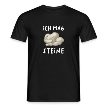 Sarkasmus Lustige Sprüche Ich mag Steine - Männer T-Shirt - Schwarz - Vorne - AI Model Male 178 light (178cm)