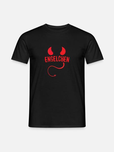 Engel Teufel Kostüm Karneval Fasching Engelchen - Männer T-Shirt - Schwarz