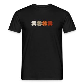 Trèfle vintage - T-shirt homme - noir - Devant - AI Model Male 178 light (178cm)