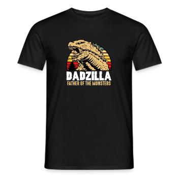 Dadzilla père papa cadeau fête des pères fils monstre - T-shirt homme - noir - Devant - AI Model Male 178 light (178cm)