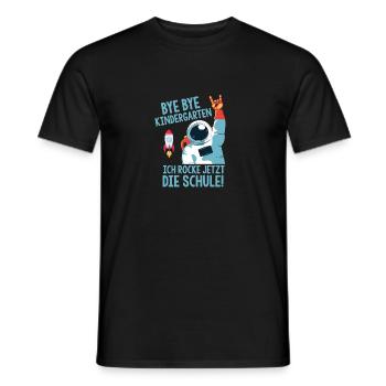 Bye Kindergarten Rocke die Schule Astronaut - Männer T-Shirt - Schwarz - Vorne - AI Model Male 178 light (178cm)