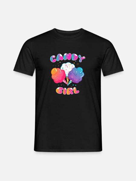 Bonbon en coton Candy Girl Girl Girly Gift - T-shirt homme - noir