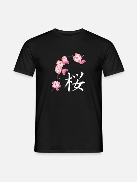 Sakura Fest Cherry Blossoms Cherry Blossoms Japanese - Heren T-shirt - zwart