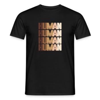 Human Anti Racism Racists Stop Black Histo - Men's T-Shirt - black - Front - AI Model Male 178 light (178cm)