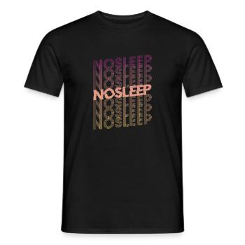 No Sleep Rave Festival EDM Techno Raven Music Goa - Men's T-Shirt - black - Front - AI Model Male 178 light (178cm)