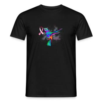 Hummingbird Breast Cancer Awareness Month Pink Rib - Männer T-Shirt - Schwarz - Vorne - AI Model Male 178 light (178cm)