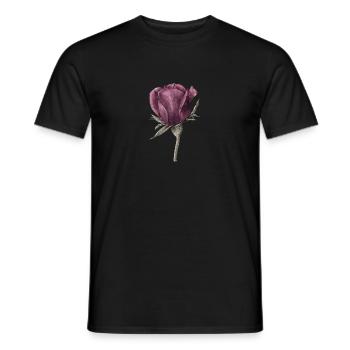 Rose Flower - Men's T-Shirt - black - Front - AI Model Male 178 light (178cm)
