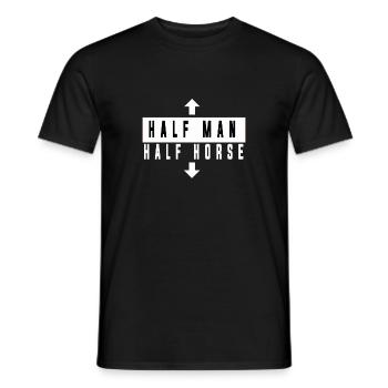 Half Man Half Horse Cooles Fun Shirt - T-shirt homme - noir - Devant - AI Model Male 178 light (178cm)