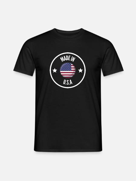 MADE IN USA White - T-shirt homme - noir