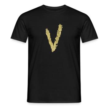Buchstabe V Geschenk Name 2 - Männer T-Shirt - Schwarz - Vorne - AI Model Male 178 light (178cm)