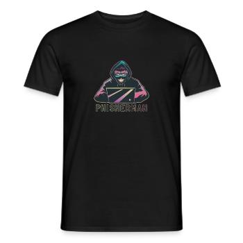 Conception de phisherman de pirates comme cadeau - T-shirt homme - noir - Devant - AI Model Male 178 light (178cm)