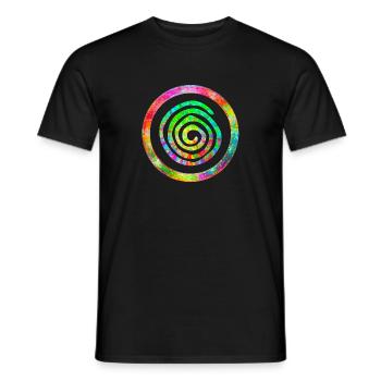Spirale joyeuse - T-shirt homme - noir - Devant - AI Model Male 178 light (178cm)