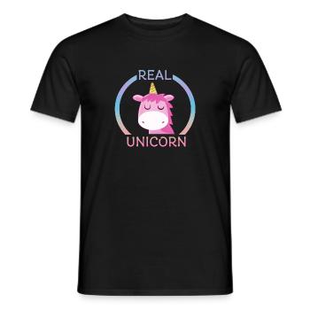 Real unicorn - Men's T-Shirt - black - Front - AI Model Male 178 light (178cm)