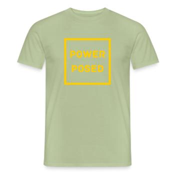 Power Posed - Men's T-Shirt - sage - Front - AI Model Male 178 light (178cm)