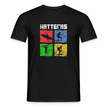 Surfen für Surfer Vintage Hatteras Geschenkidee - Männer T-Shirt - Schwarz - Vorne - AI Model Male 178 light (178cm)