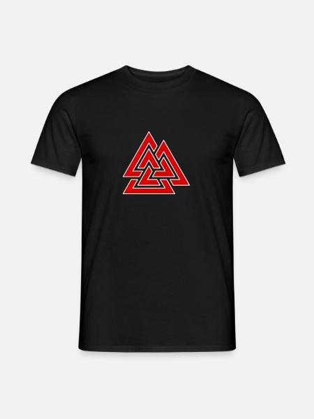 valknut white - Men's T-Shirt - black