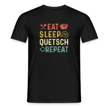Eat Sleep Repeat, Steirische Harmonika Quetschn - Männer T-Shirt - Schwarz - Vorne - AI Model Male 178 light (178cm)