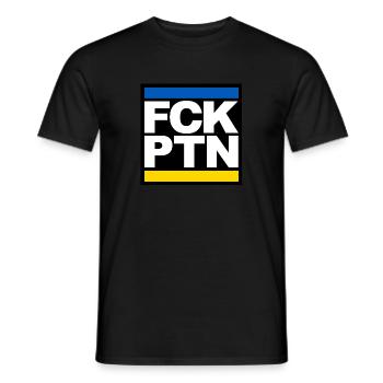 FCK PTN ukraine couleur - T-shirt homme - noir - Devant - AI Model Male 178 light (178cm)
