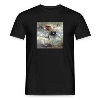 Hollandite quartz crystal gemstone - Men's T-Shirt - black - Front - AI Model Male 178 light (178cm)