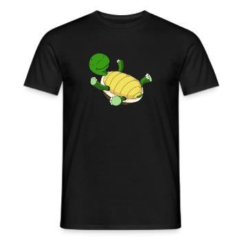 Tortue sur le dos - T-shirt homme - noir - Devant - AI Model Male 178 light (178cm)