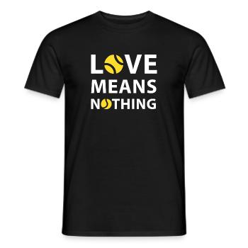 Love means nothing - Heren T-shirt - zwart - Voor - AI Model Male 178 light (178cm)