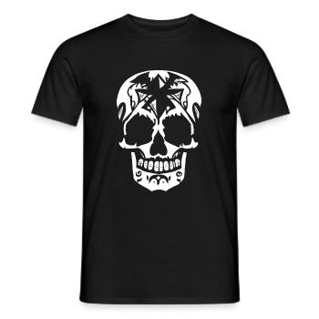 Totenkopf Skull Schädel - Men's T-Shirt - black - Front - AI Model Male 178 light (178cm)