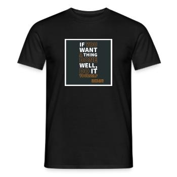Napoleon said ... - Men's T-Shirt - black - Front - AI Model Male 178 light (178cm)