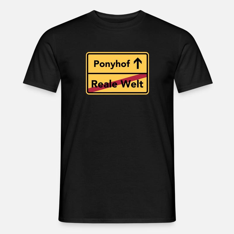 Ponyhof - Männer T-Shirt - Schwarz