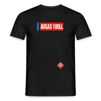 AVGAS Flammable Collection - Männer T-Shirt - Schwarz - Vorne - AI Model Male 178 light (178cm)