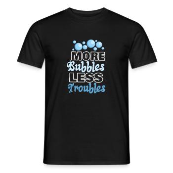 Production de savon Bulles de savon - T-shirt homme - noir - Devant - AI Model Male 178 light (178cm)