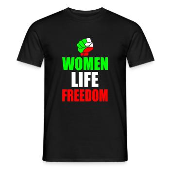 Women life freedom iran - Männer T-Shirt - Schwarz - Vorne - AI Model Male 178 light (178cm)