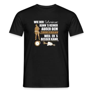 Zimmermann / Zimmerer, Zimmerleute, Zimmerei - Männer T-Shirt - Schwarz - Vorne - AI Model Male 178 light (178cm)