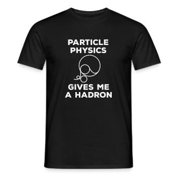 Particle Physics gives me a Hadron - T-shirt homme - noir - Devant - AI Model Male 178 light (178cm)