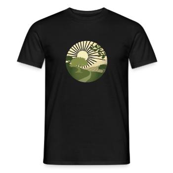 Randonnée en passant par les oliviers ancestraux - T-shirt homme - noir - Devant - AI Model Male 178 light (178cm)